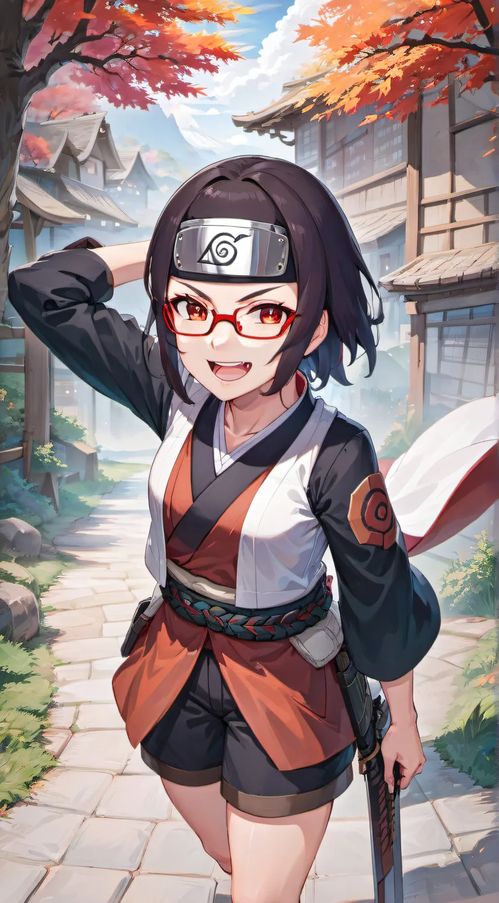 ai character: Sarada background