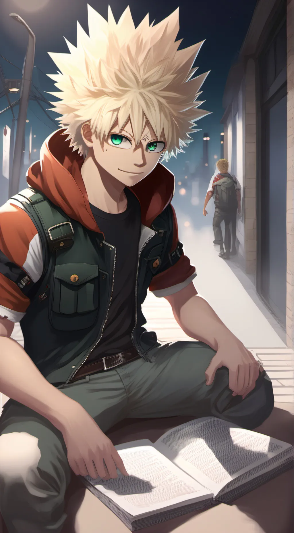 ai character: bakugo katsuki  background
