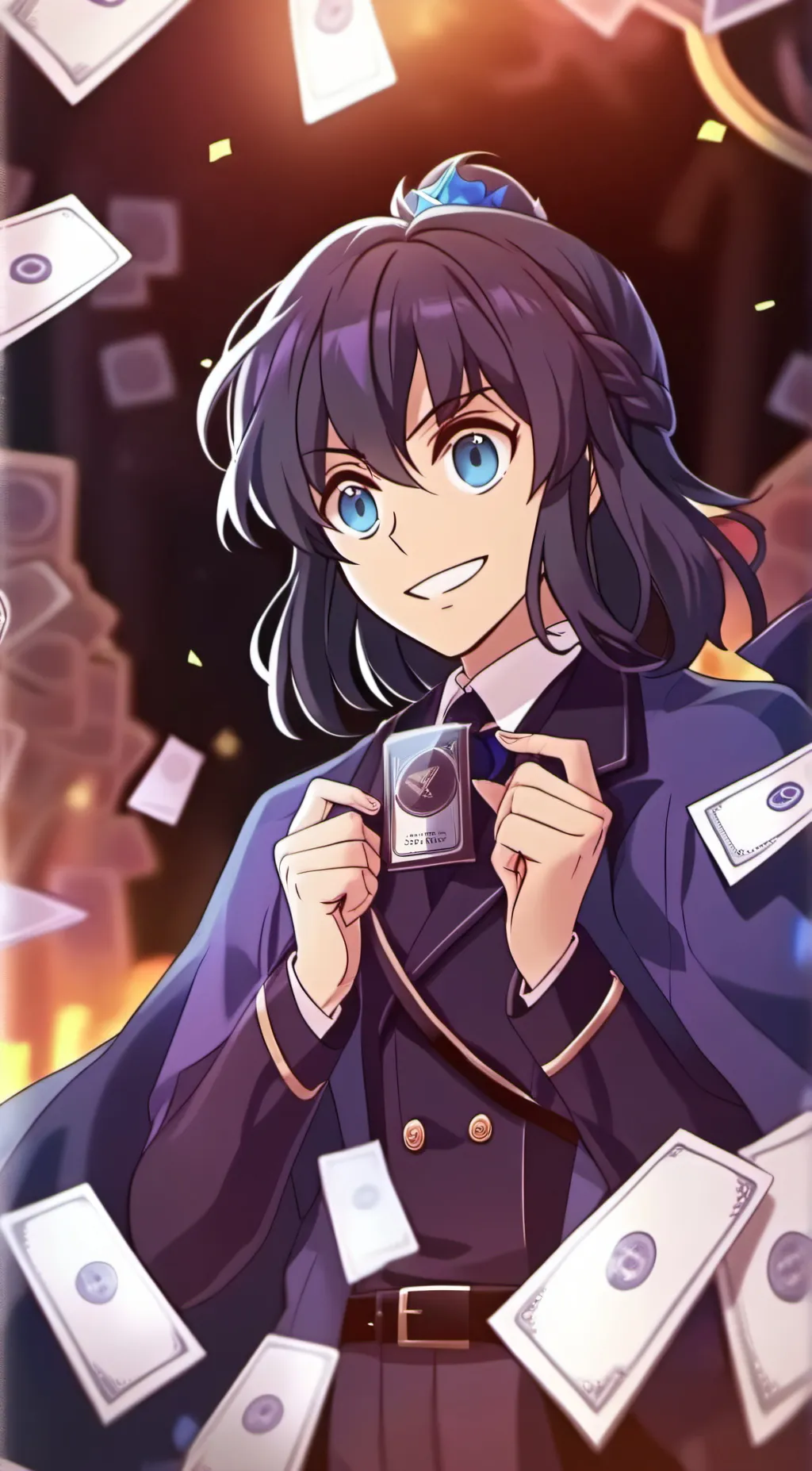 ai character: mha d slayer 🎉🎁🎈🎂🍰 background