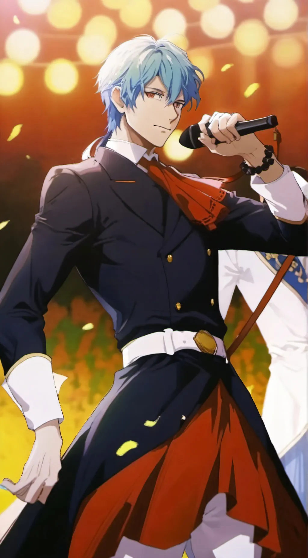 ai character: Blue background