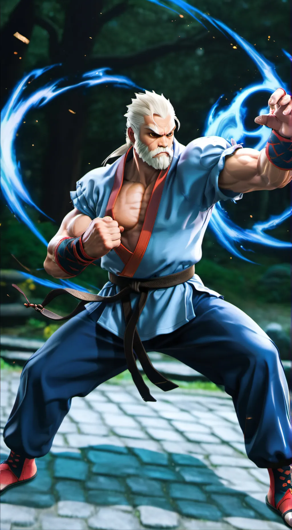 ai character: Master Gouken background