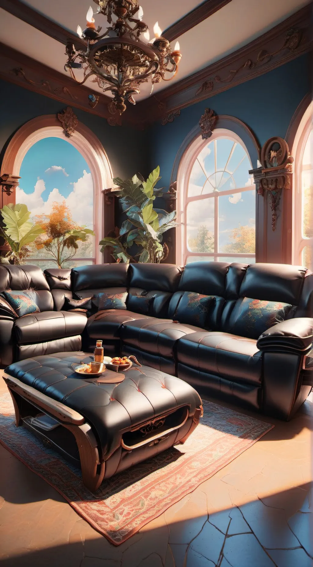 ai character: a comfy couch background