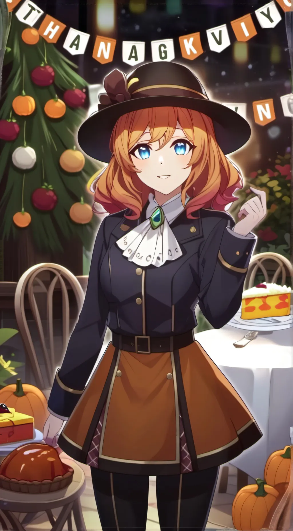 ai character: Thanksgiving  background
