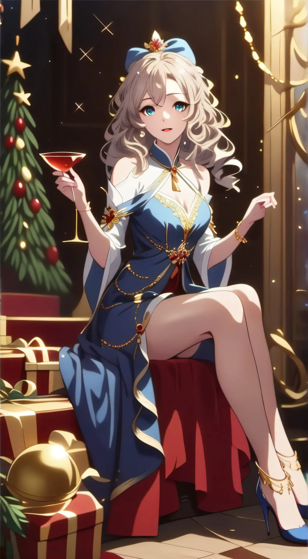 ai character: New years background