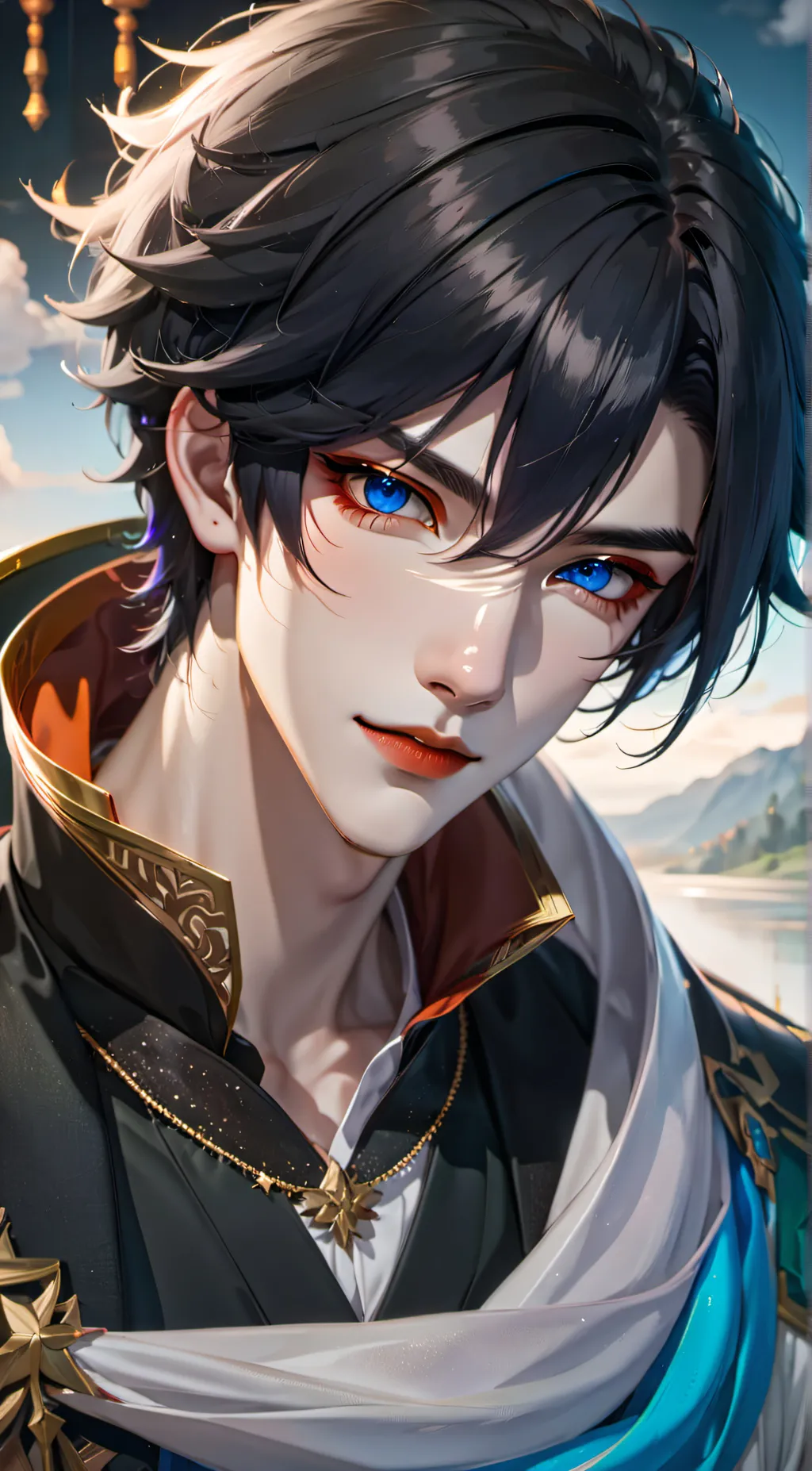 ai character: Moon background