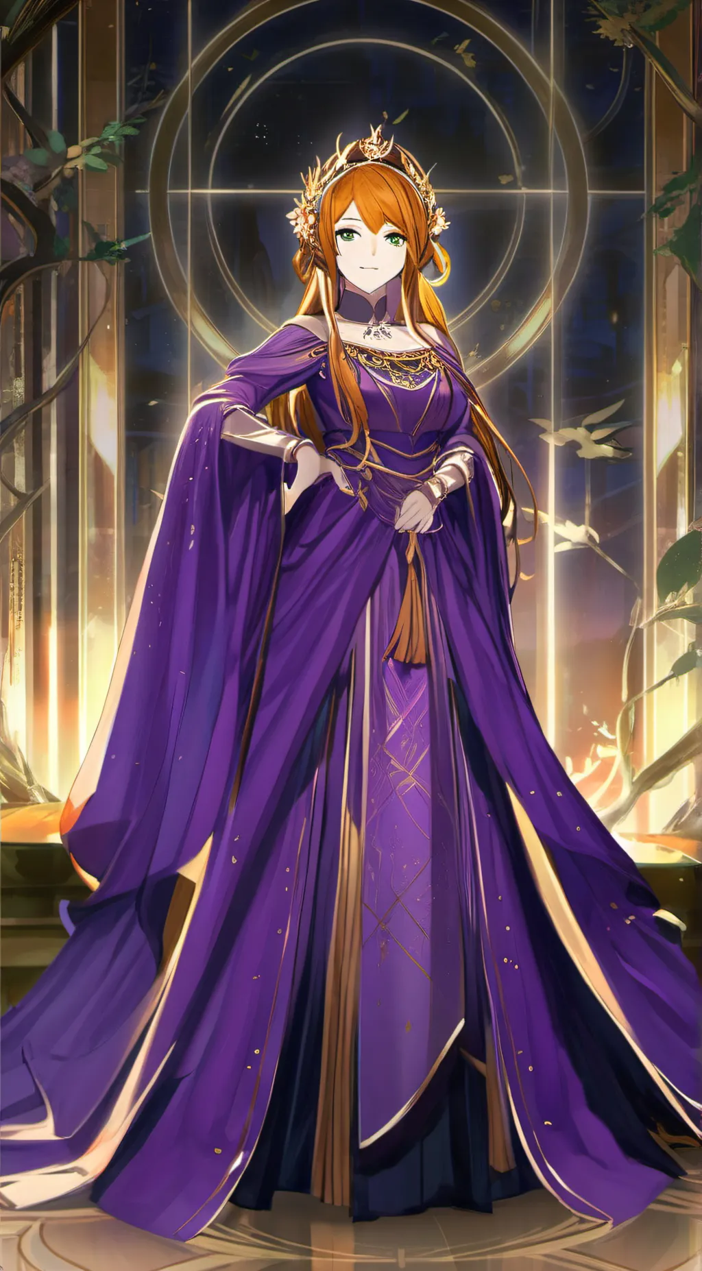 ai character: Queen of Acorns background