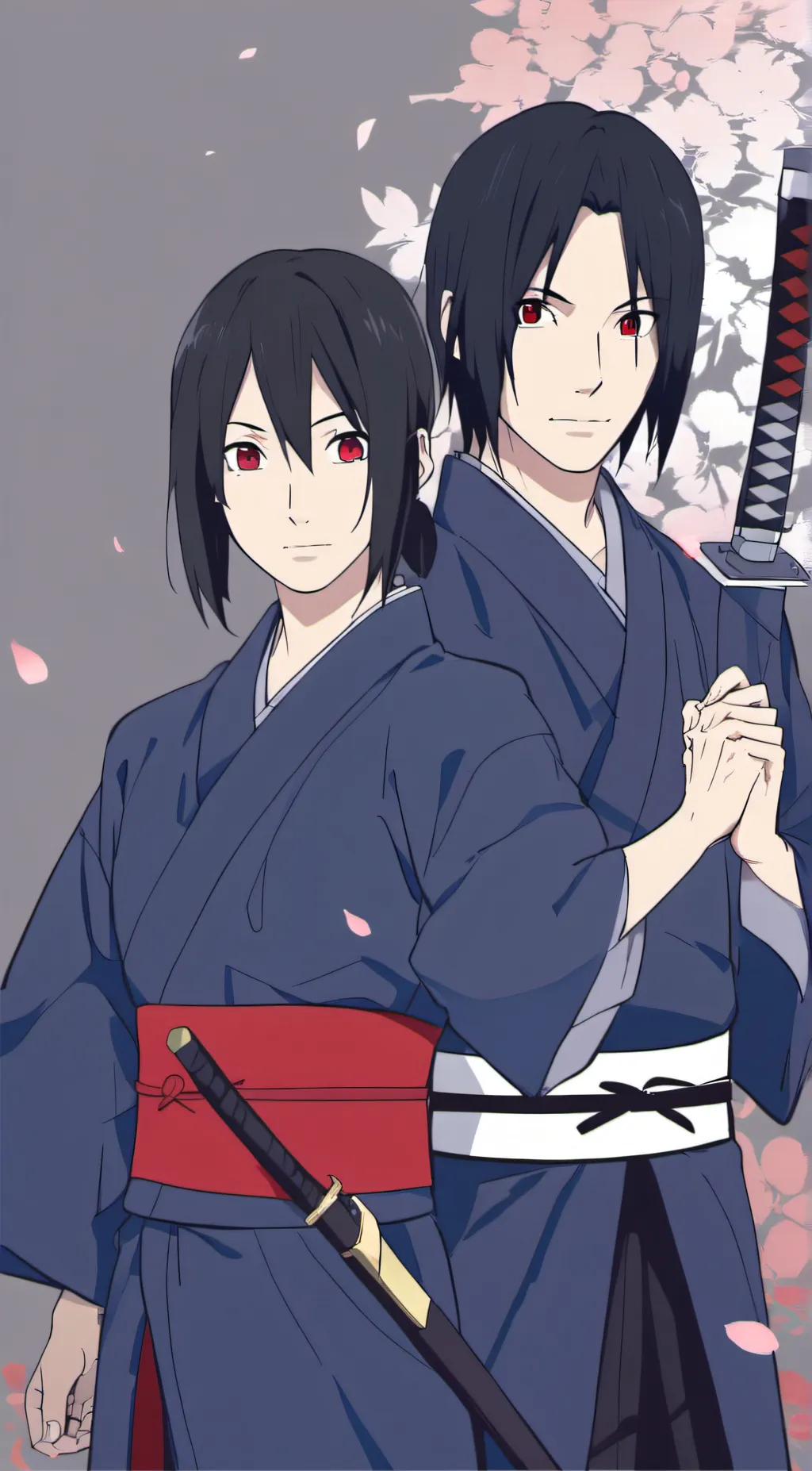 ai character: Itachi and Art background