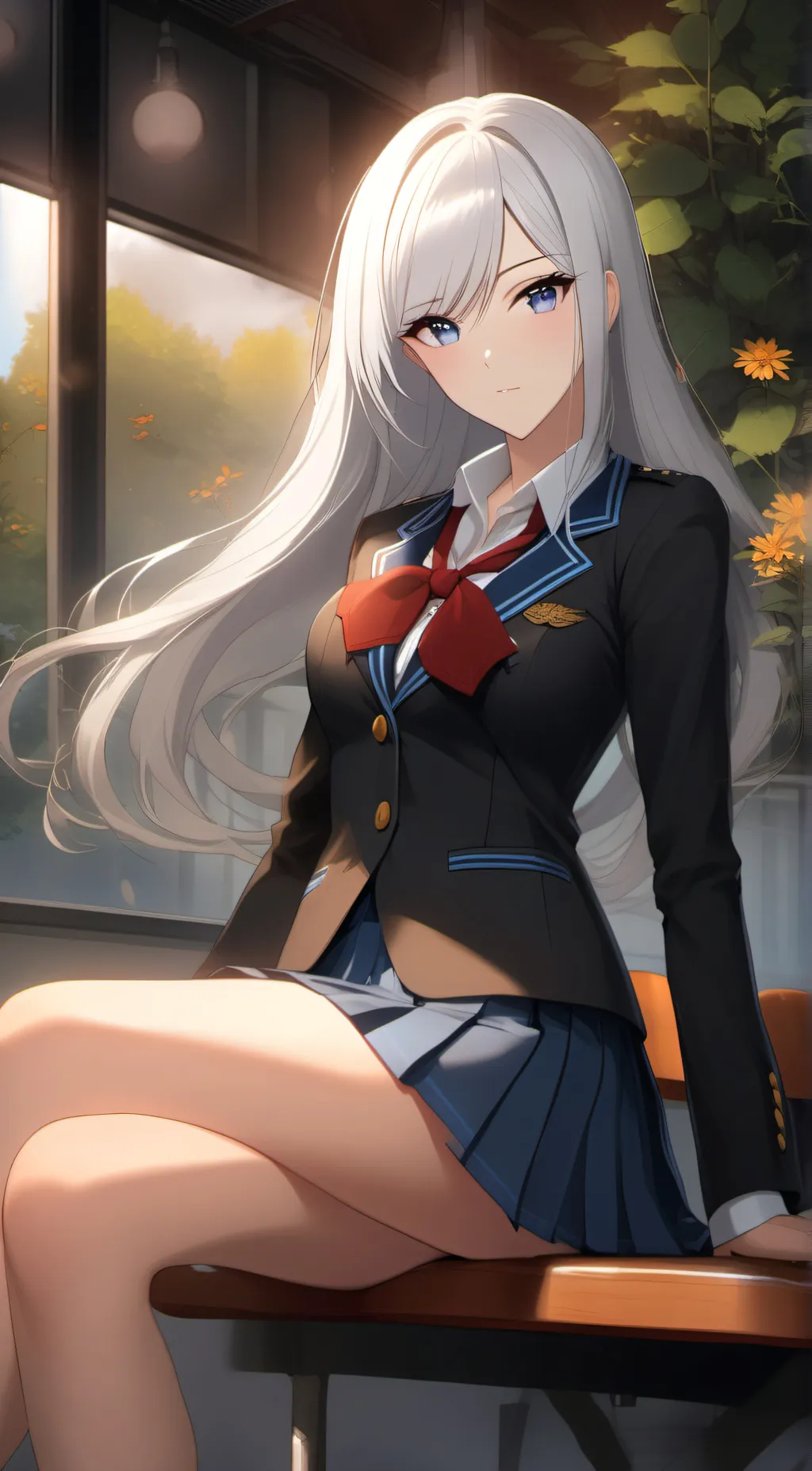 ai character: Élisabeth  background