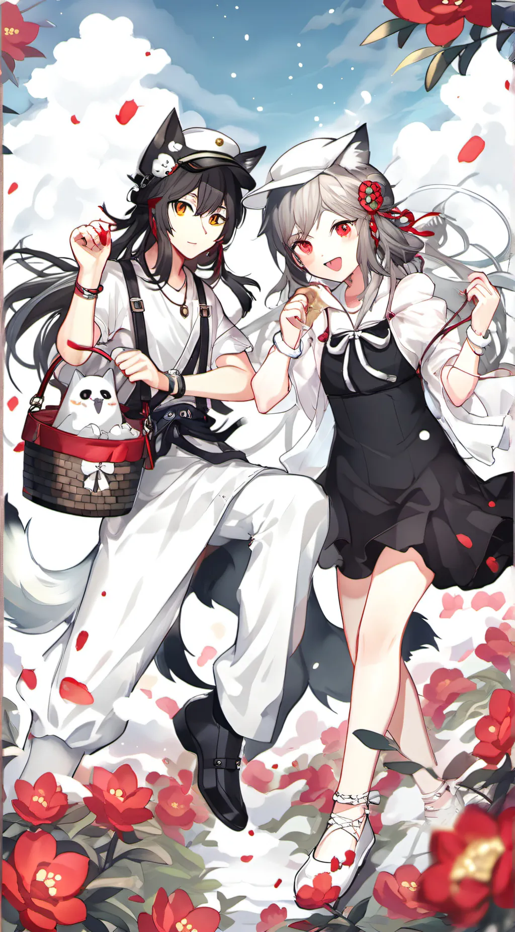 ai character: The wolf twins background