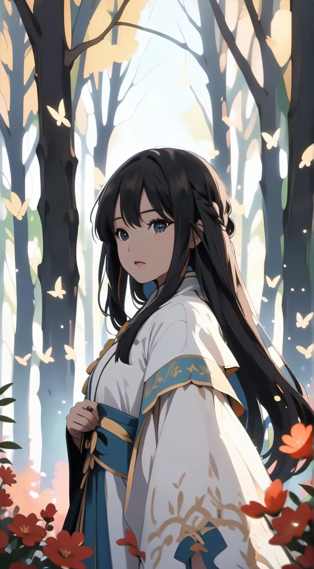 ai character: rose background