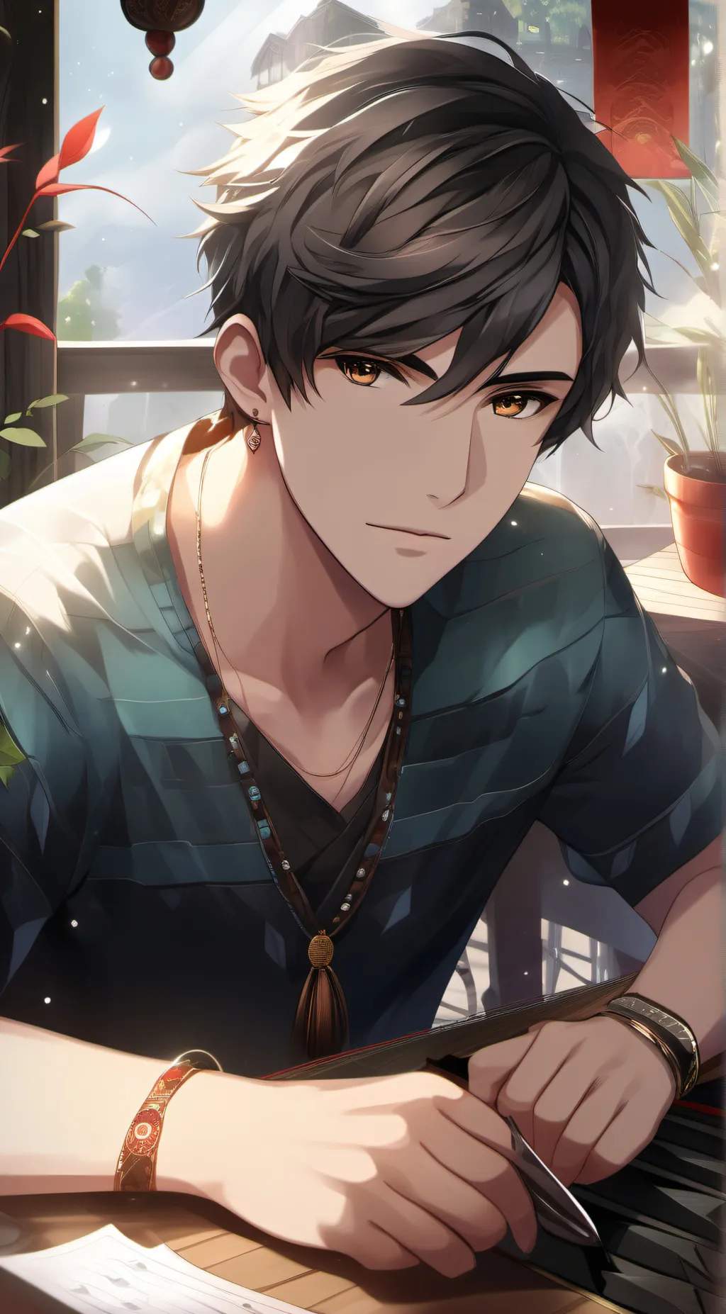 ai character: Matur background