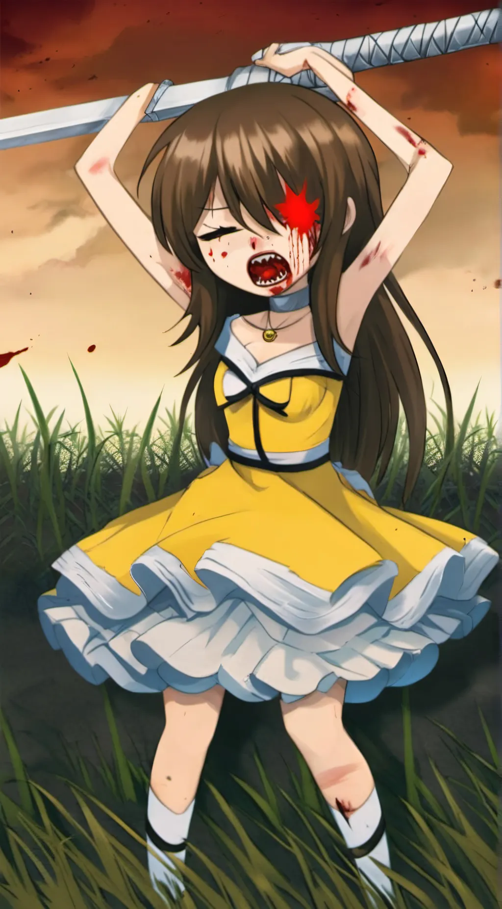 ai character: gold background