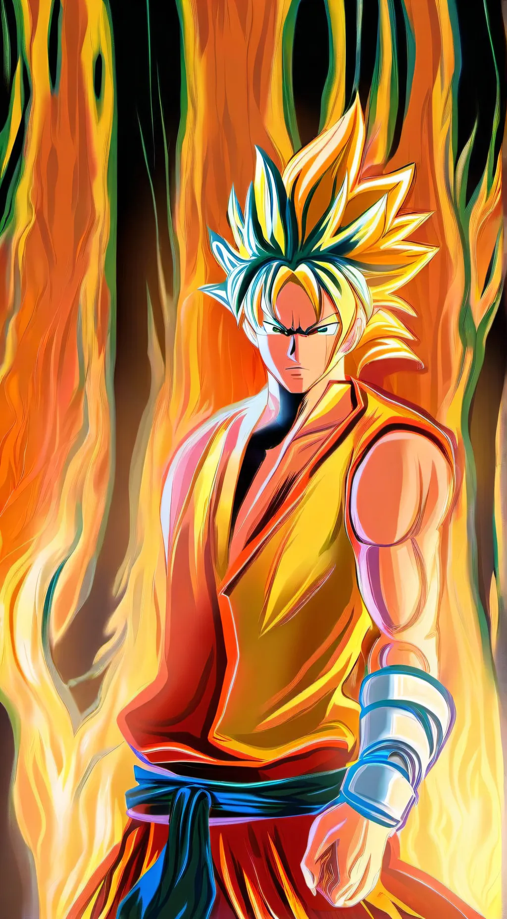 ai character: gogeta  background