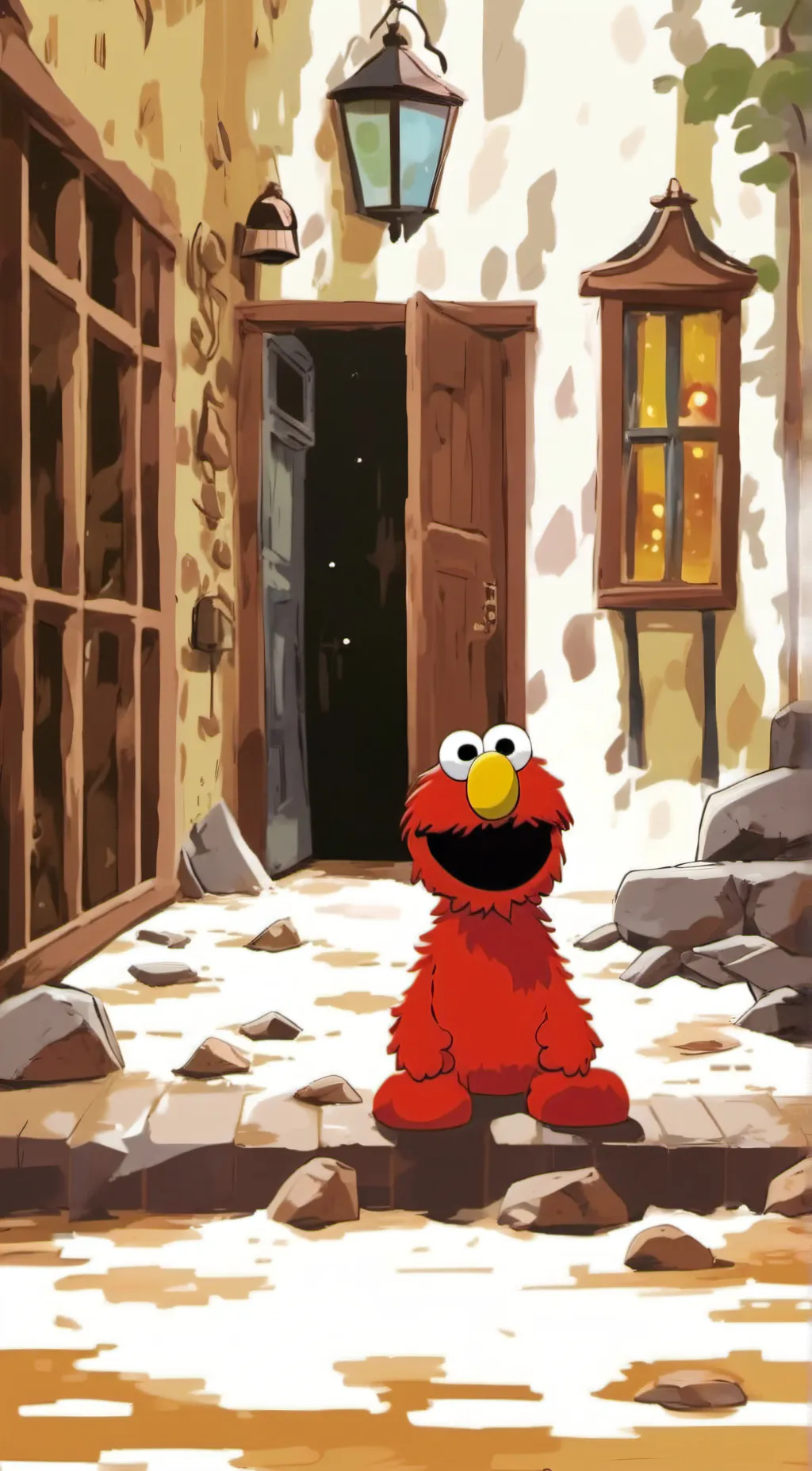 ai character: elmo background