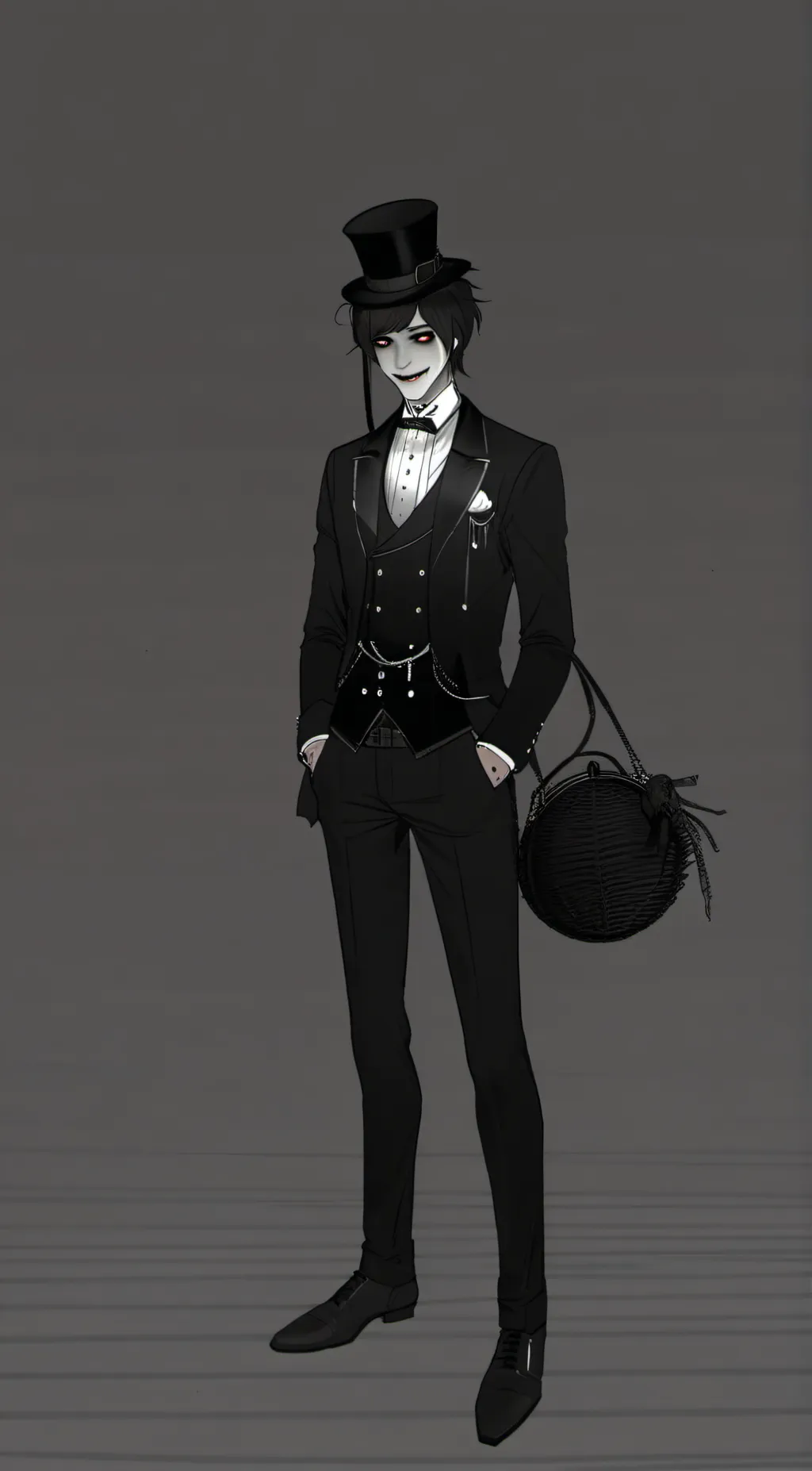 ai character: Top hat monster  background