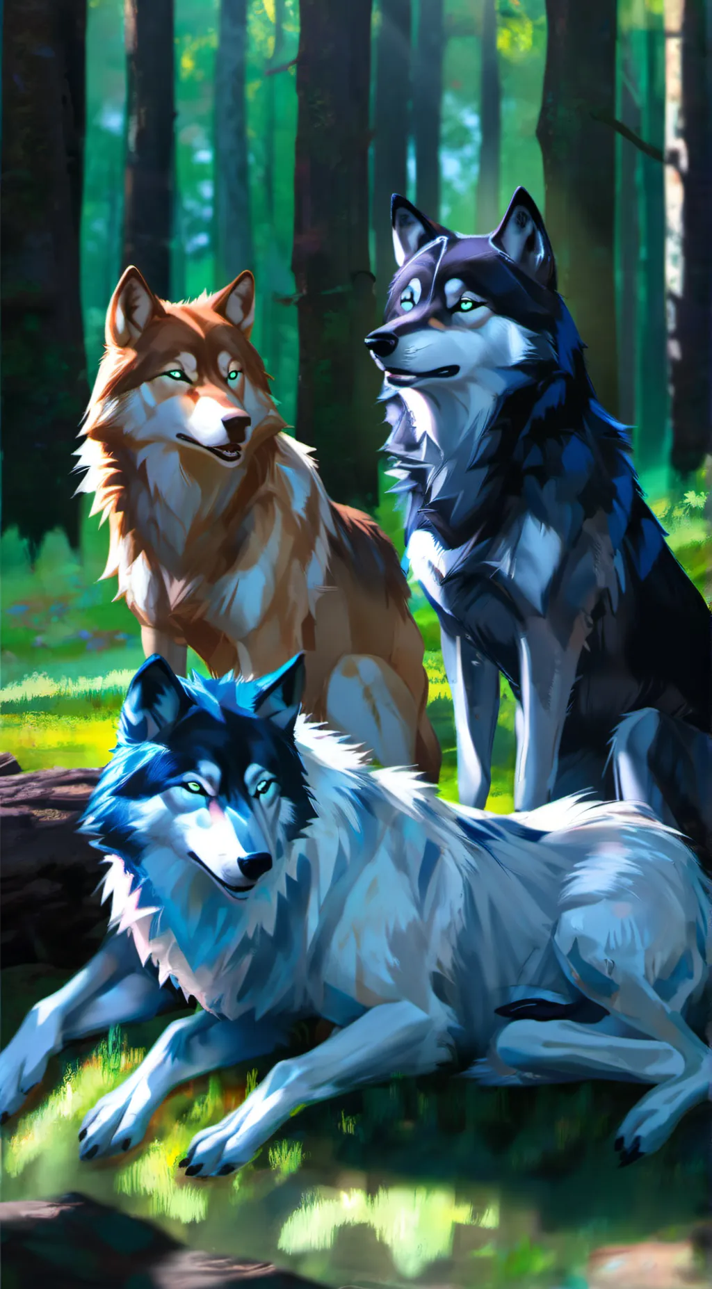 ai character: Flame/Winter/Night background