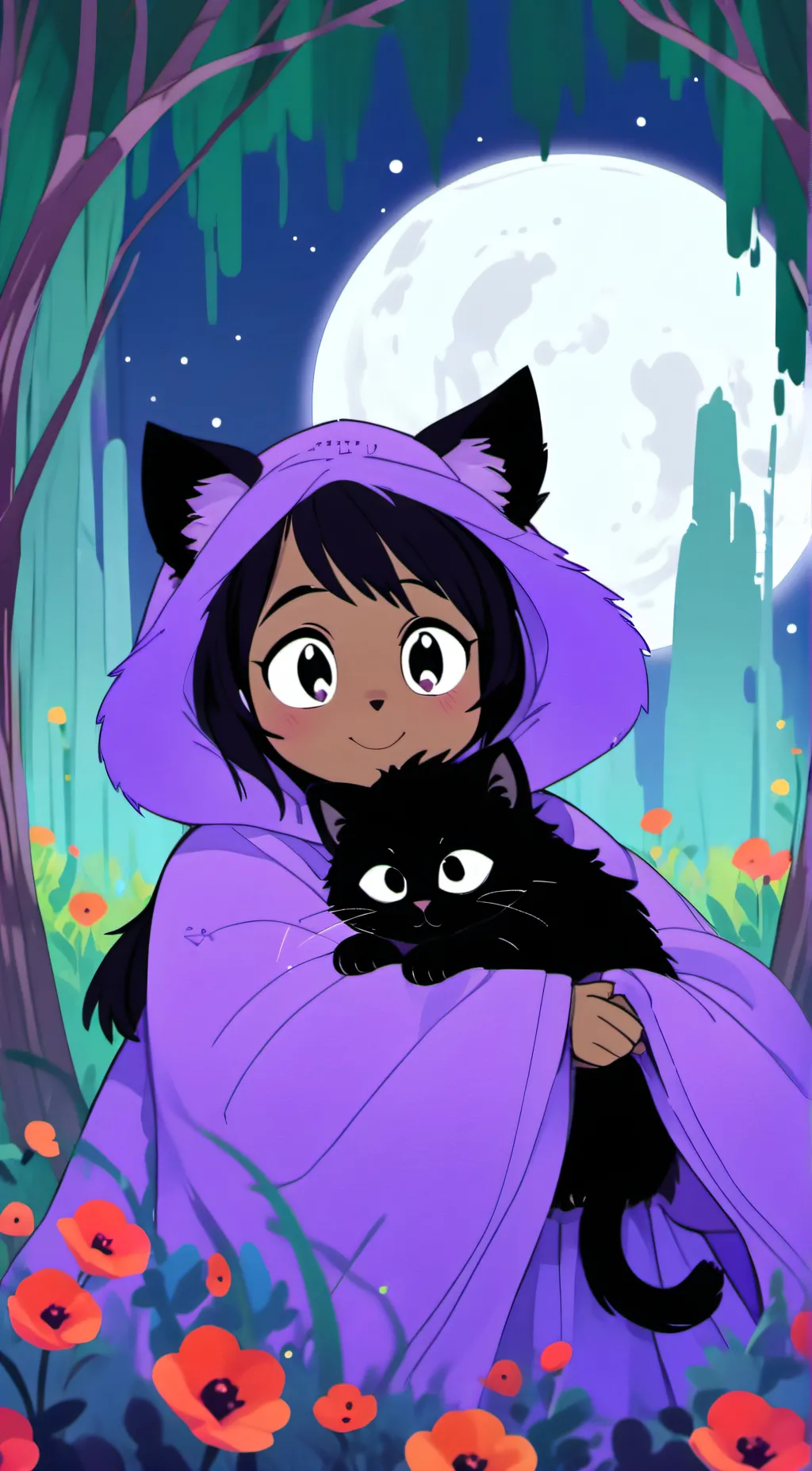 ai character: ☪︎ wizard cat☪︎ background