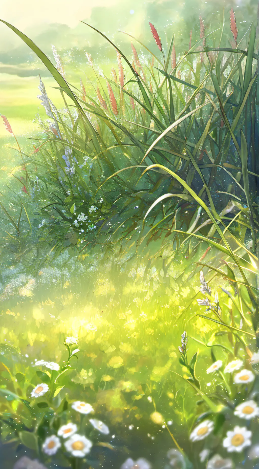 ai character: grass background