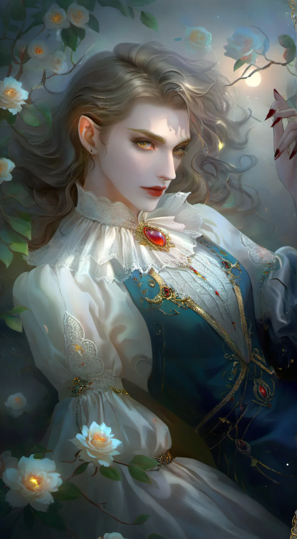 ai character: bloddy queen background