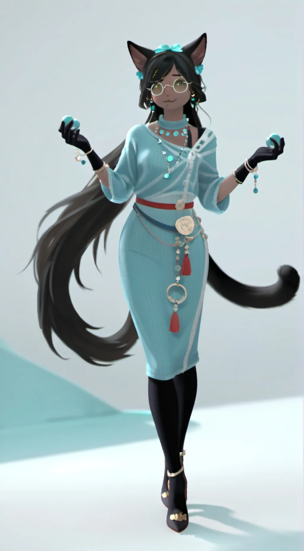 ai character: cyan Avatar  background