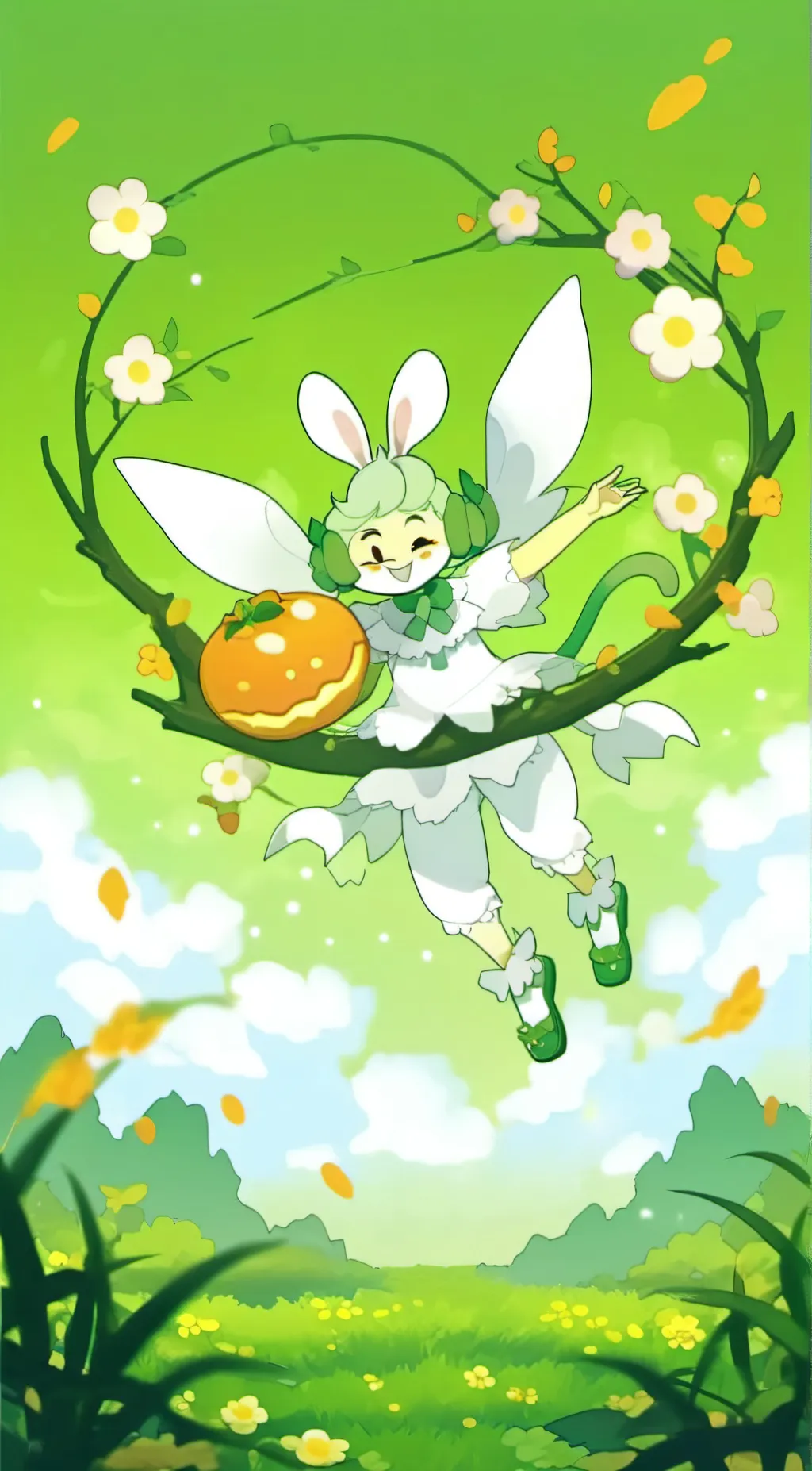 ai character: Pinka the bunny background