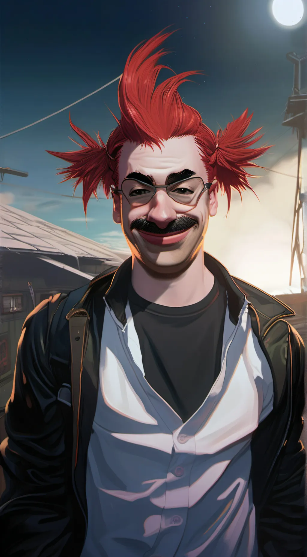 ai character: scary clown background