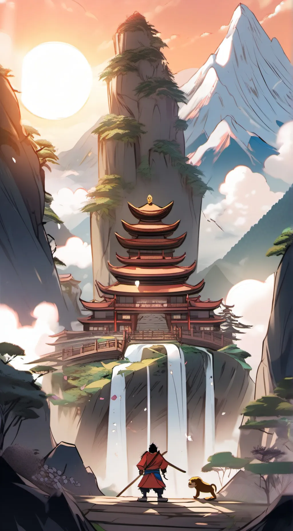 ai character: Monkie kid background