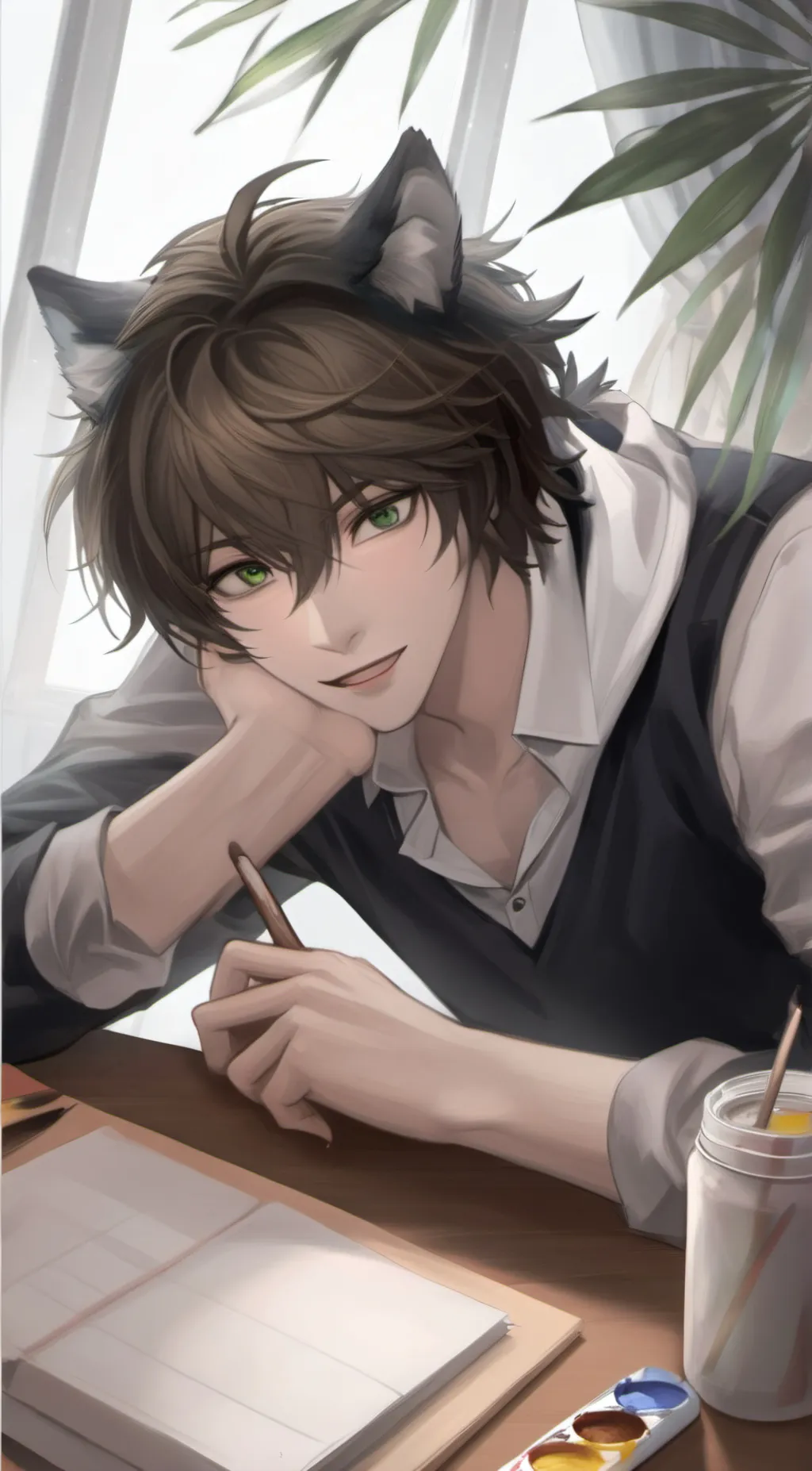 ai character: 🩸💗 Adrian 💗🩸 background