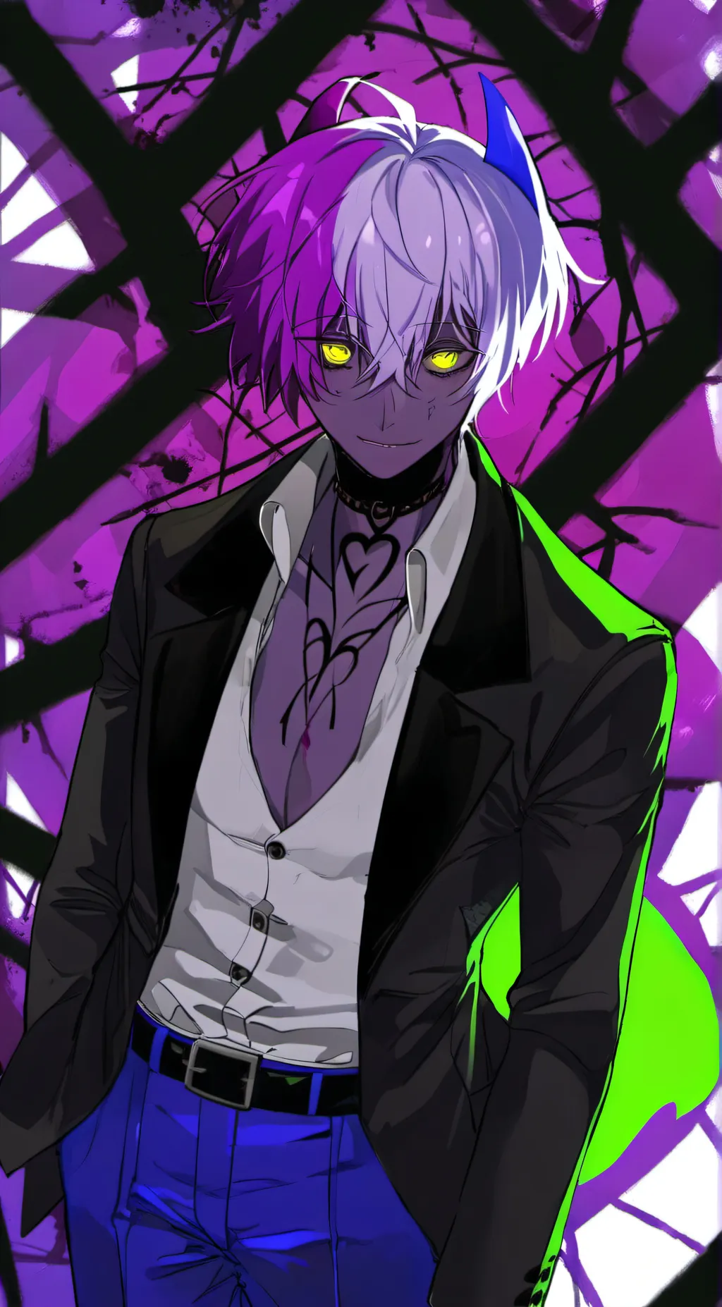 ai character: Stitch background