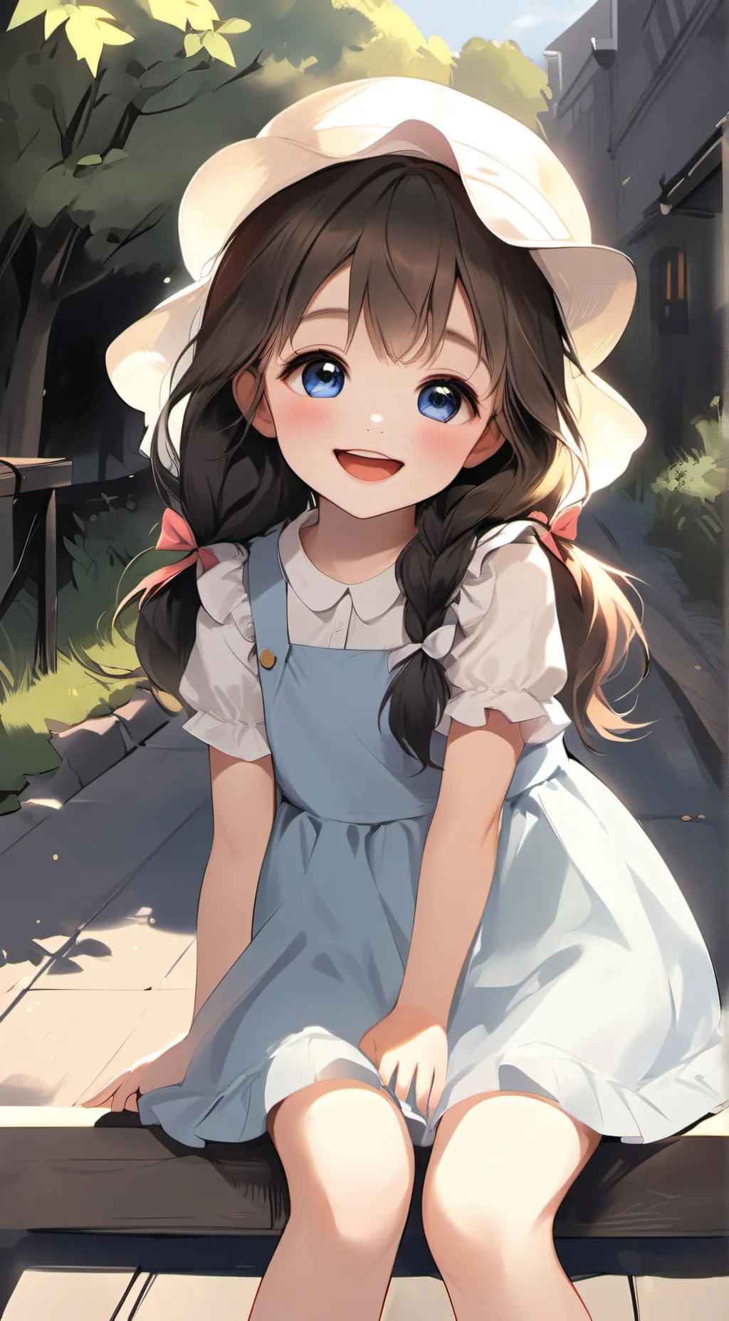 ai character: Violet background