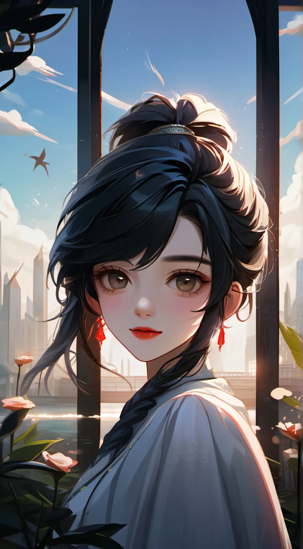 ai character: Rose background