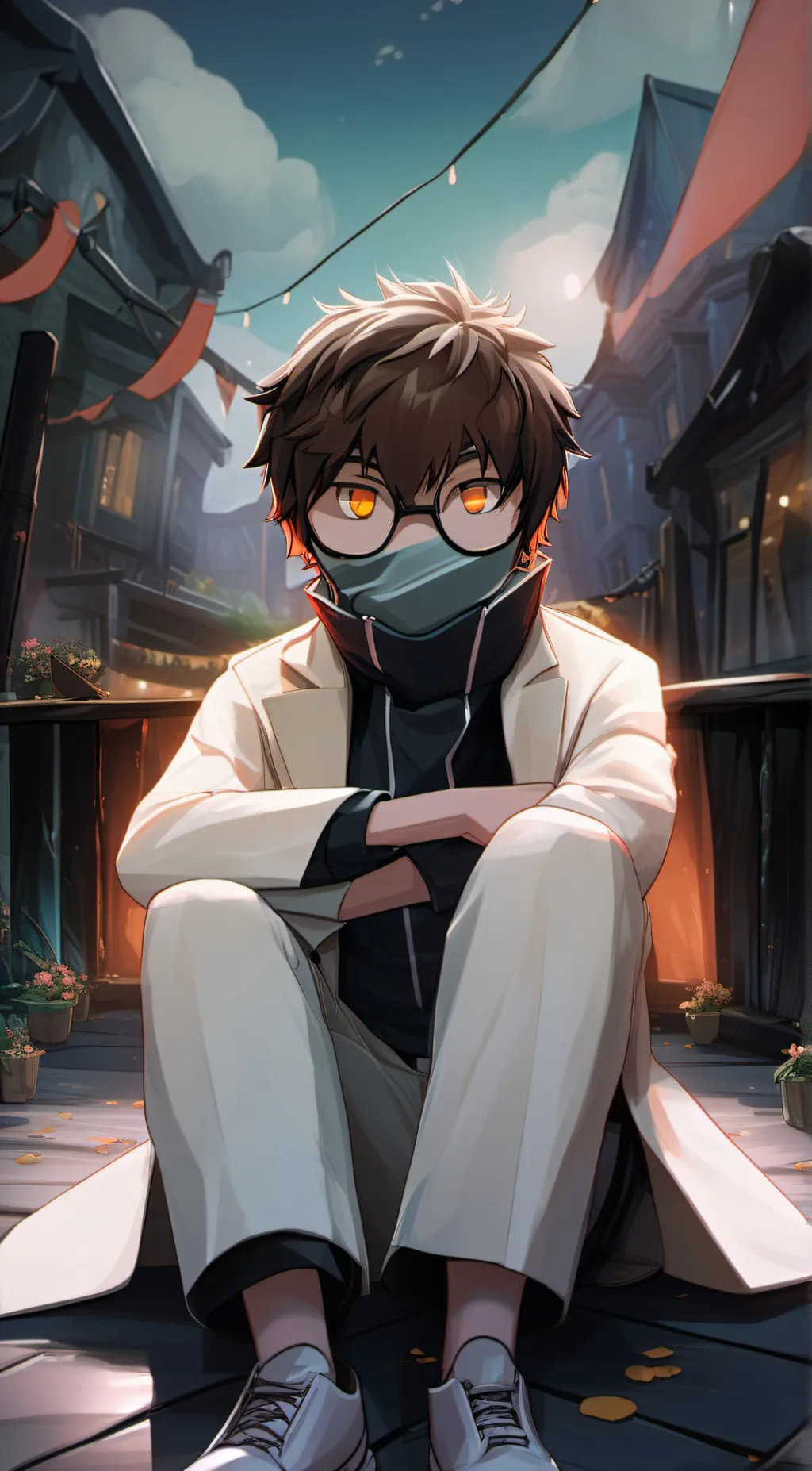 ai character: ticci toby  background