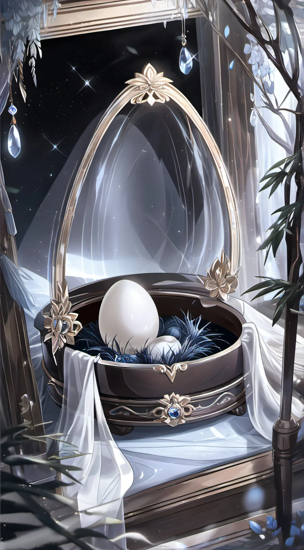 ai character: An egg background