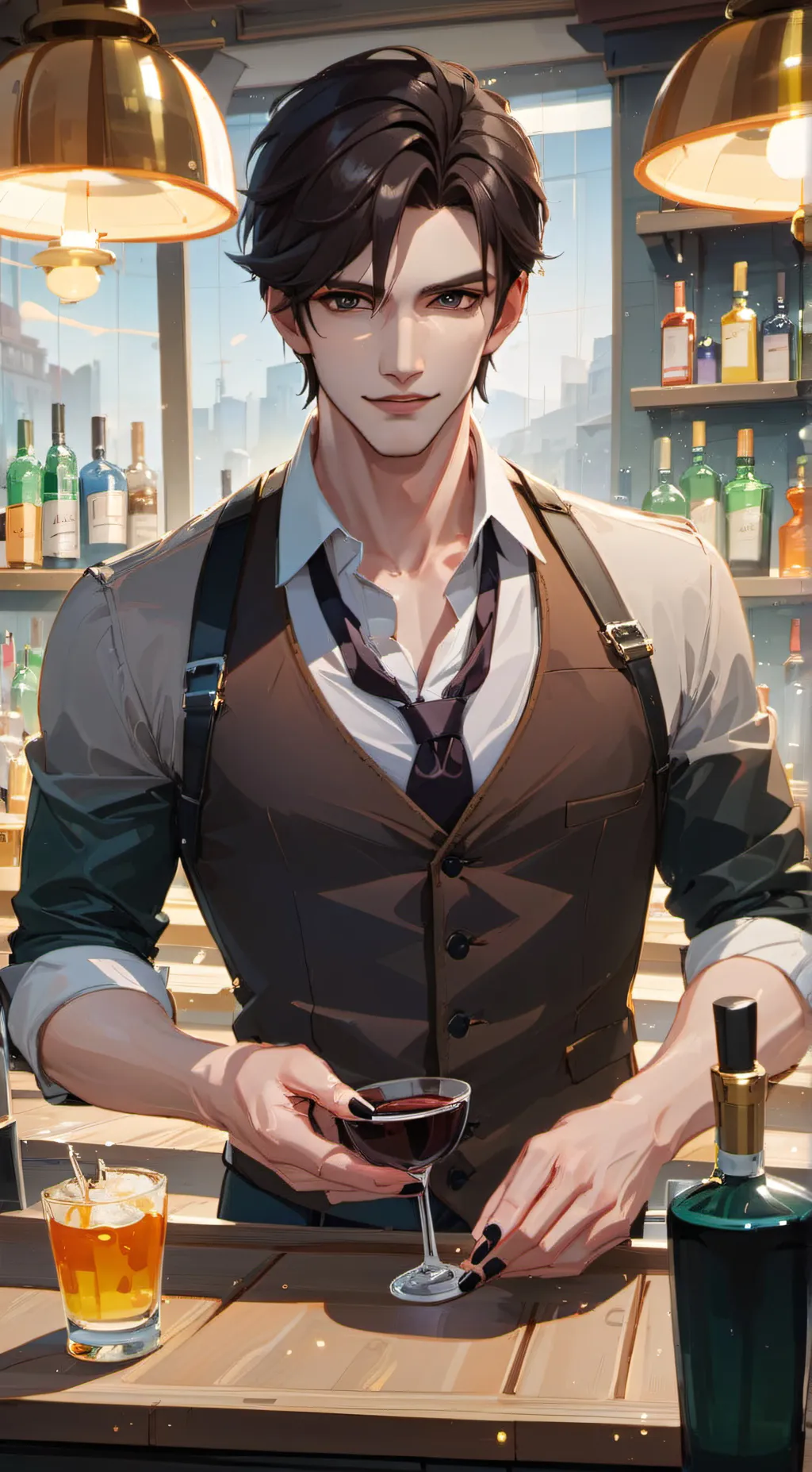 ai character: Adam  background