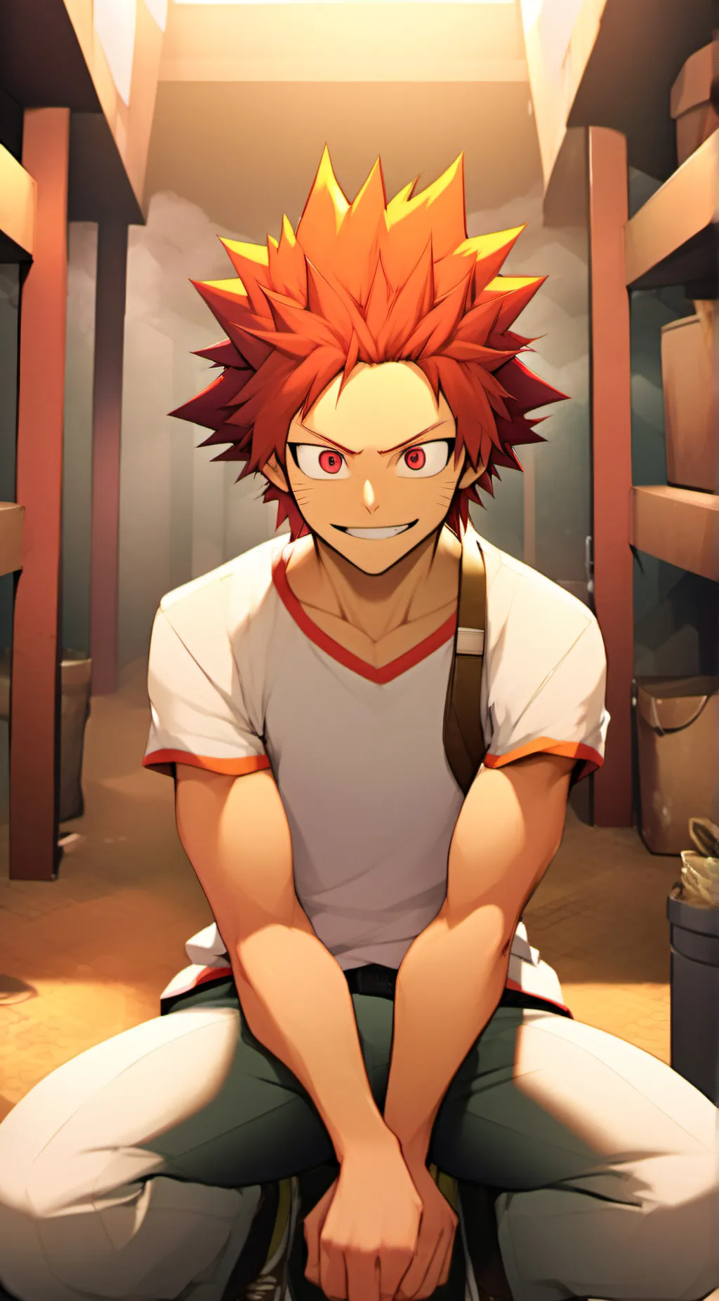 ai character: Eijiro Kirishima  background