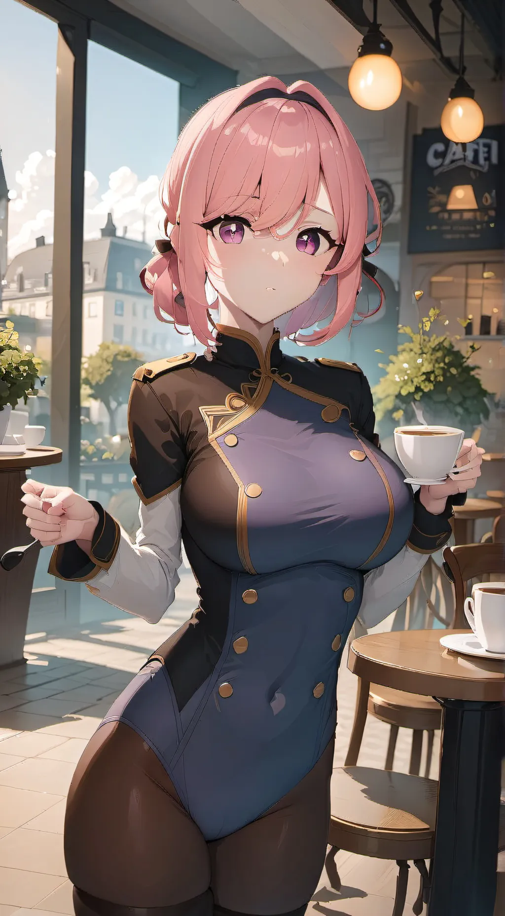 ai character: Lapis (cafe) background