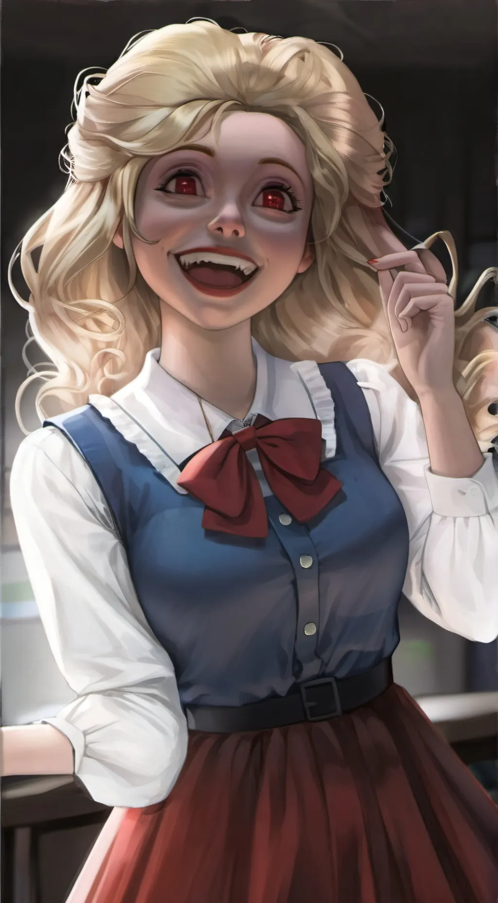 ai character: Miss Delight 🤍 background