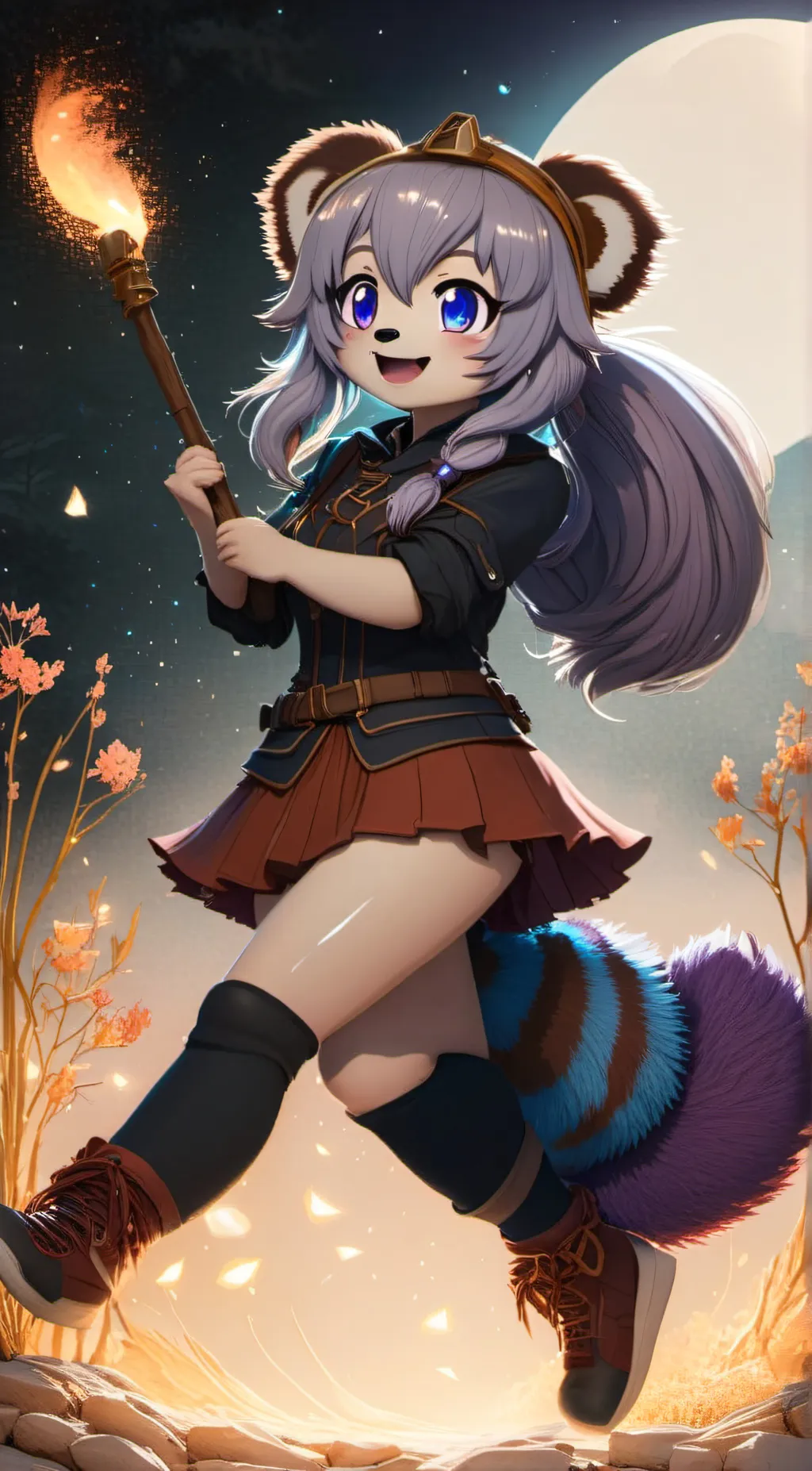 ai character: mochi star background