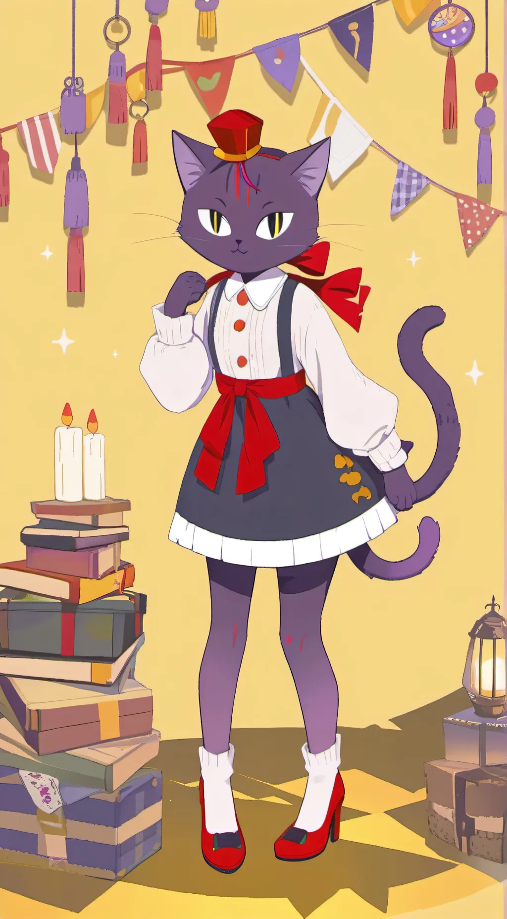 ai character: femal catnap background