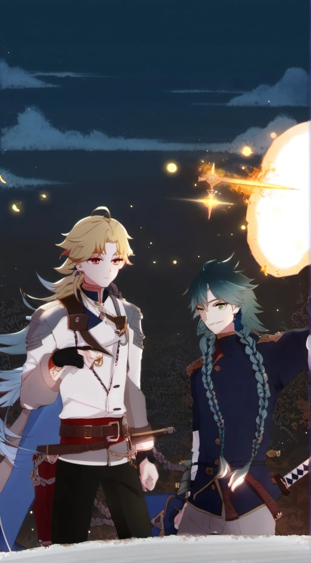 ai character: xaio and aether background