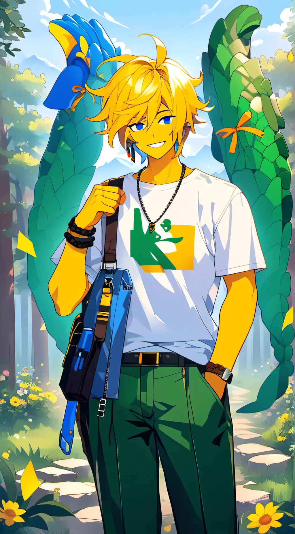 ai character: roblox Noob background