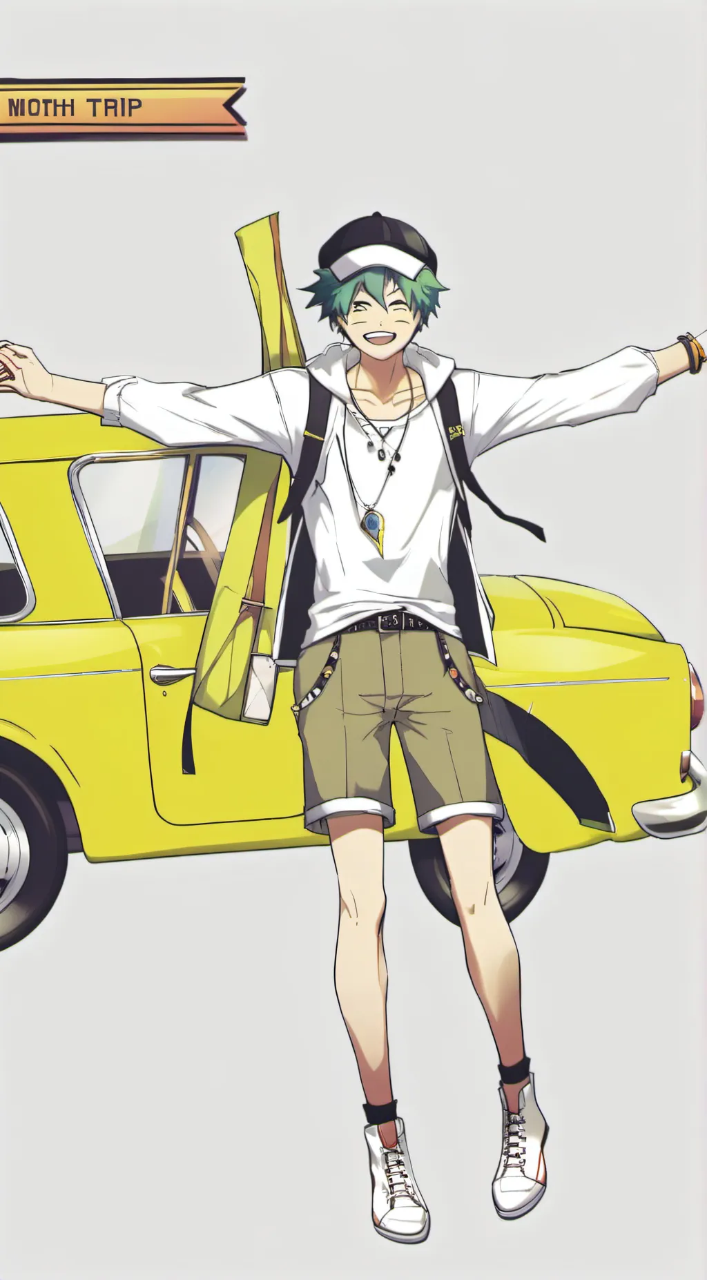 ai character: Mha  field trip background