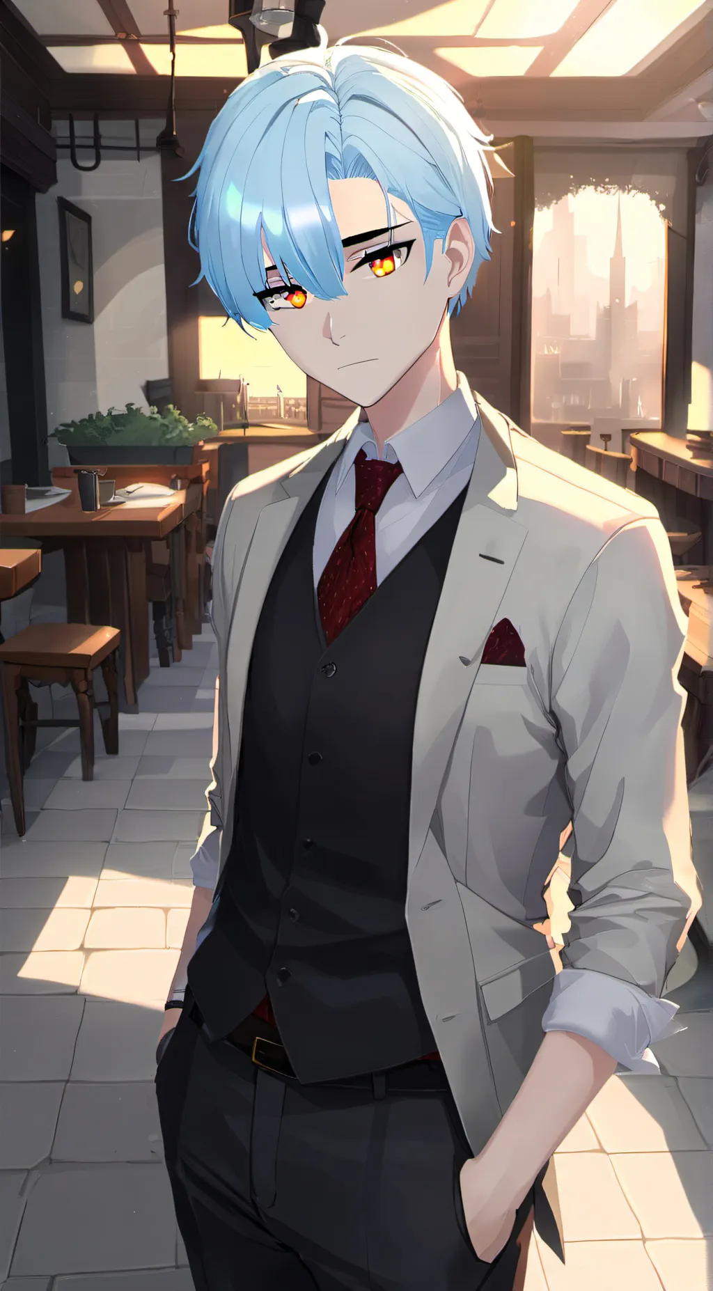 ai character: Adam Jacobs  background