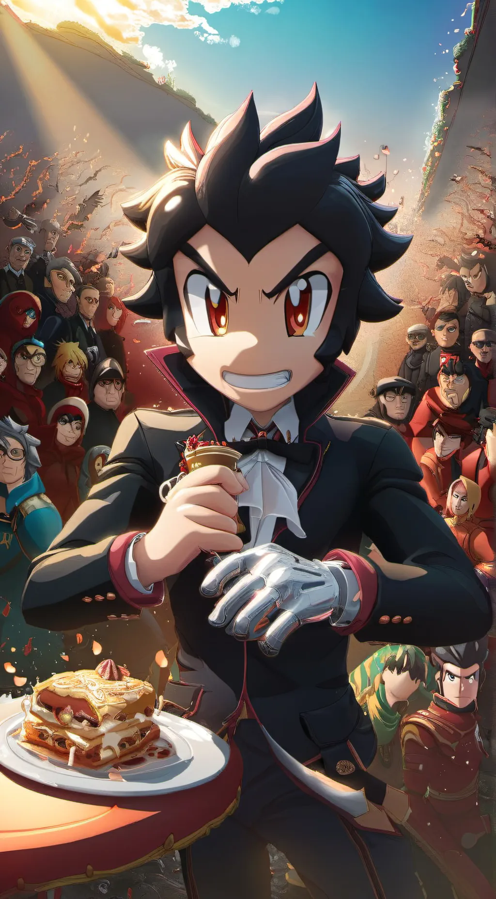 ai character: shadow background