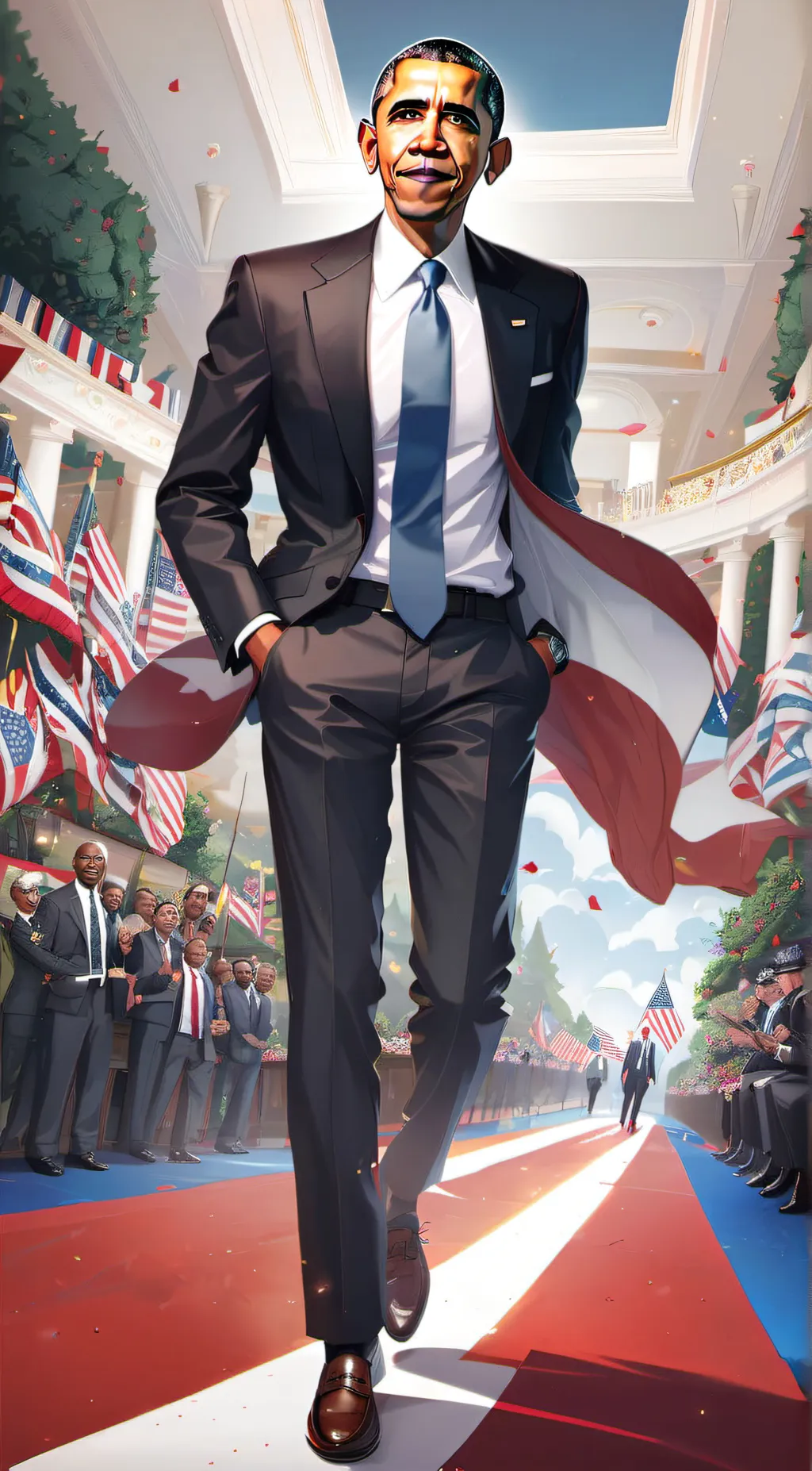 ai character: Barack Obama background
