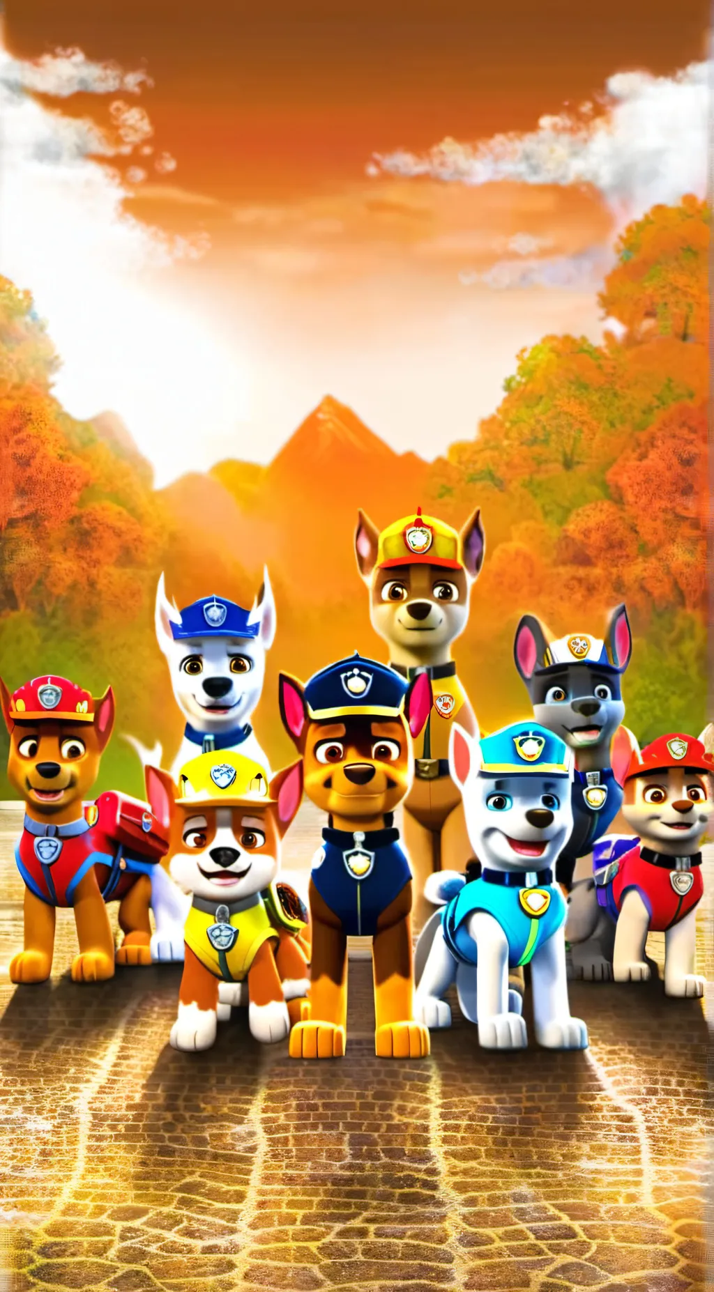 ai character: Paw Patrol background
