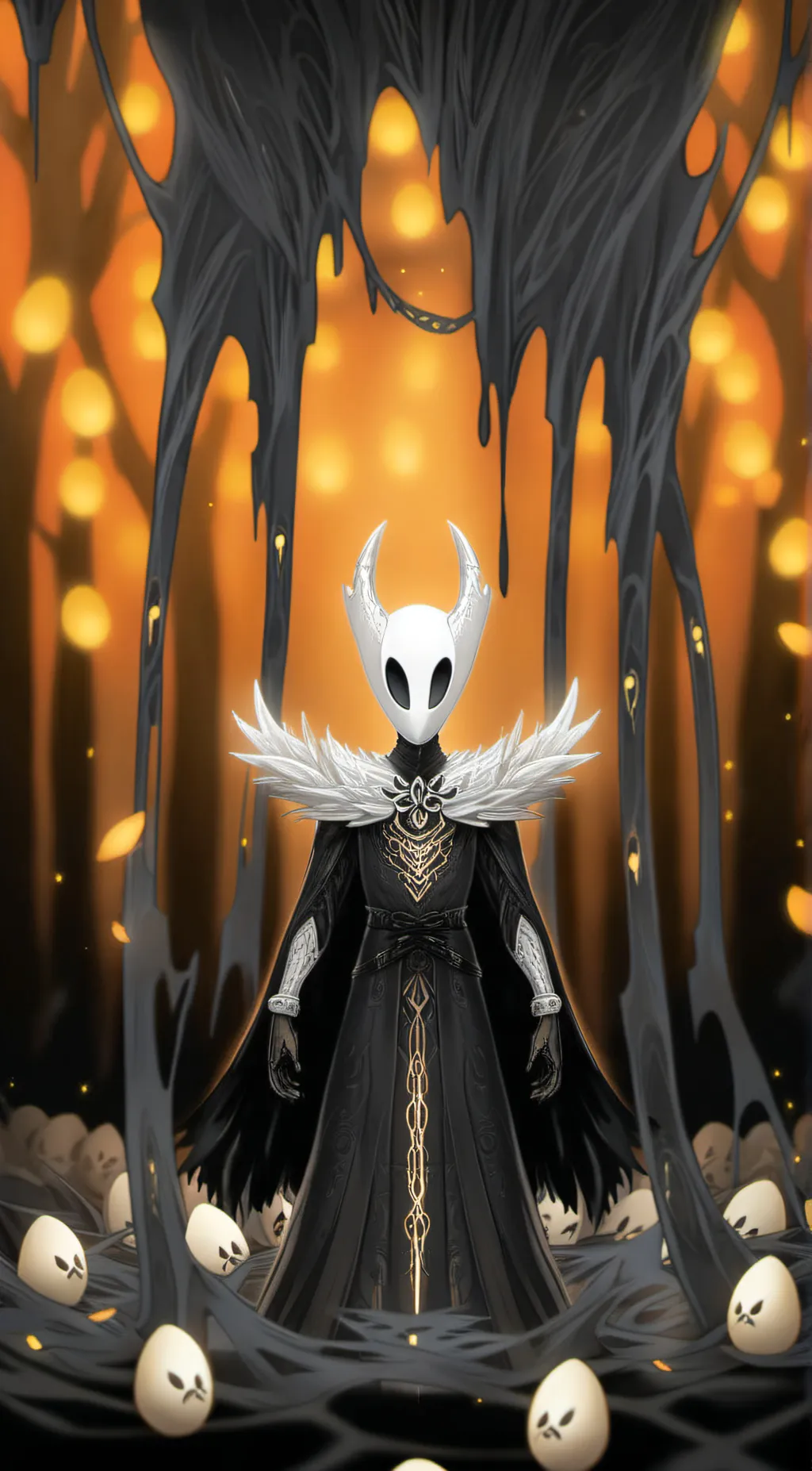 ai character: Hollow  background