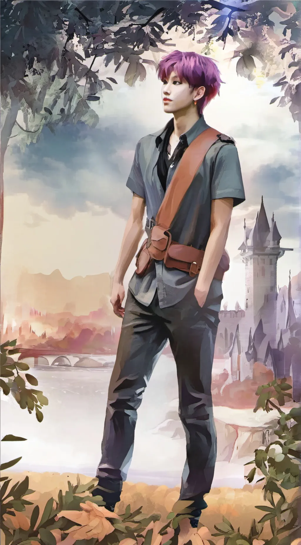 ai character: Jisung cheongug background