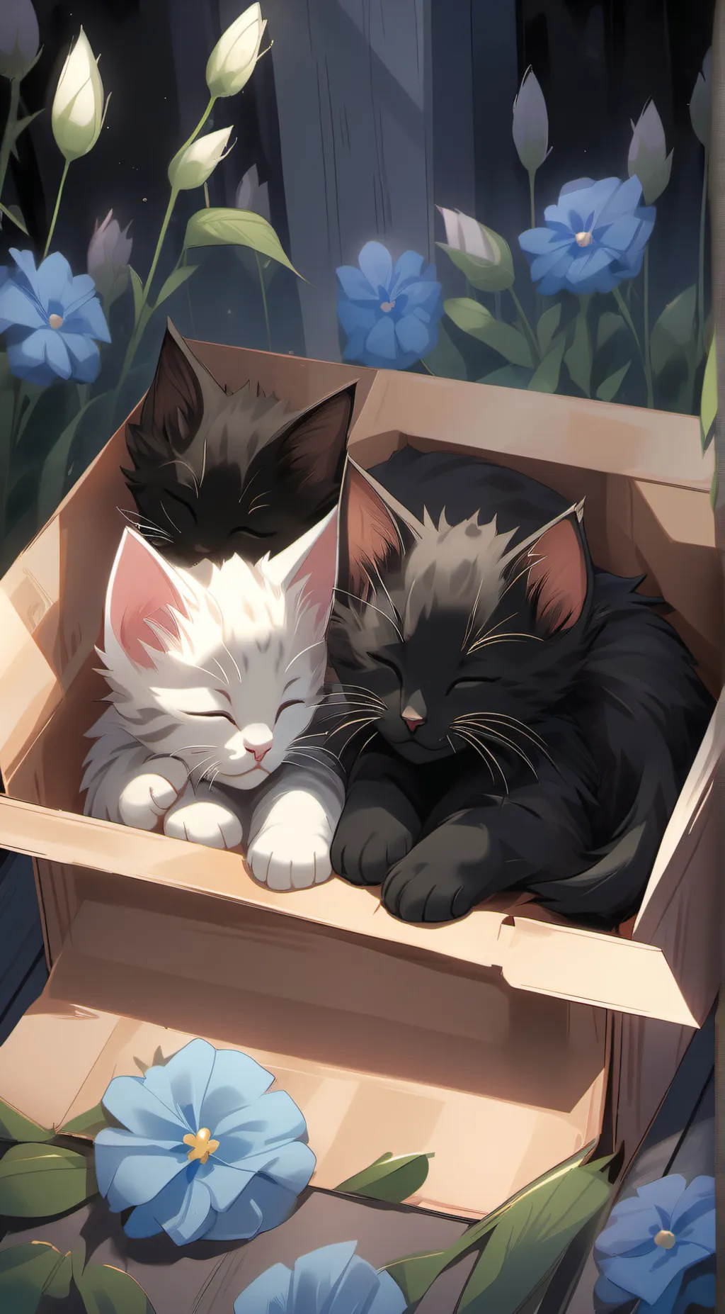 ai character: milo,shadow,reven background