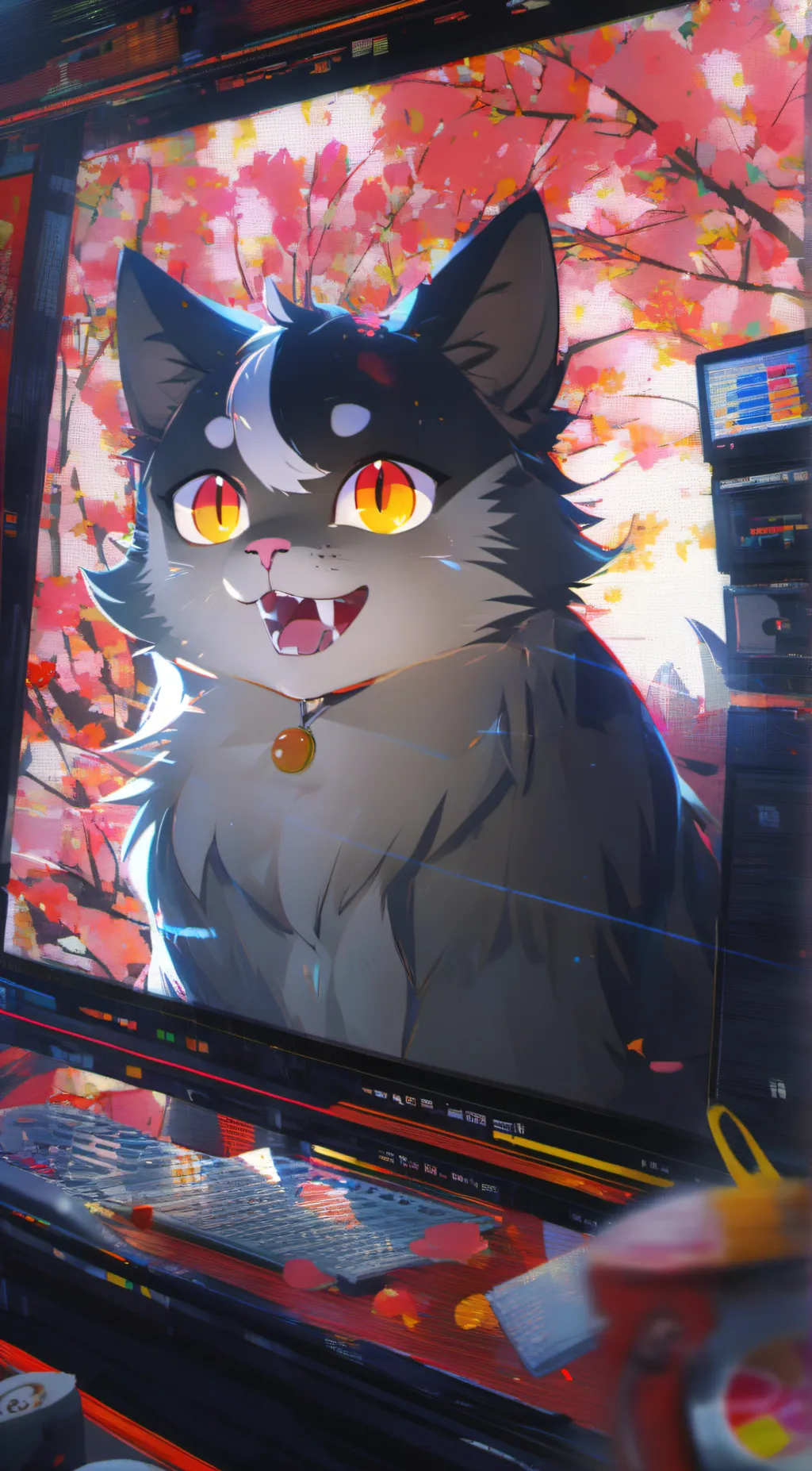 ai character: Autumn background